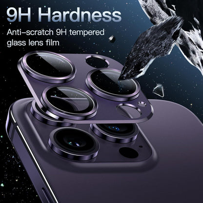 Kameraschutz für iPhone 14 Pro Max 6,7 Zoll, 9H Gehärtetes Glas, Vollabdeckung, Dunkellila