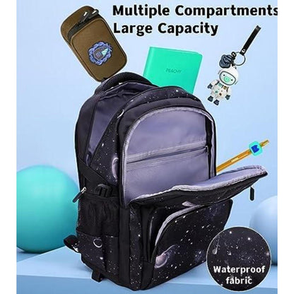 Schulrucksack Jungen Trolley Set mit Lunch Tasche & Federmäppchen Dunkelblau