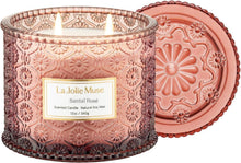 Duftkerze 2-Docht-Soja-Kerze Sandelholz-Rosé, 340g