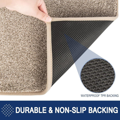 Schmutzfangmatte Innen 60x150cm rutschfest waschbar Fußmatte Beige