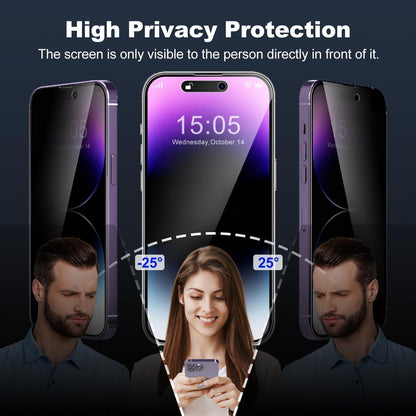 Tentoki iPhone 14 Pro 6,1 Zoll Sichtschutz Anti-Spionage 9H