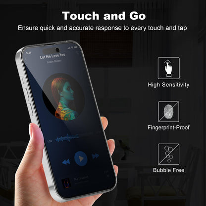 Tentoki iPhone 14 Pro 6,1 Zoll Sichtschutz Anti-Spionage 9H