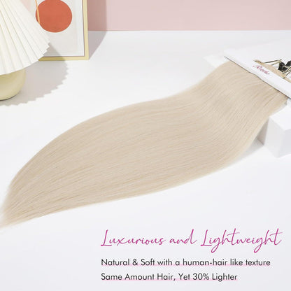 Clip-in Haarverlängerung Hellblond 61cm – 11-teiliges Set