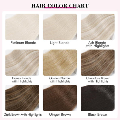 Clip-in Haarverlängerung Hellblond 61cm – 11-teiliges Set