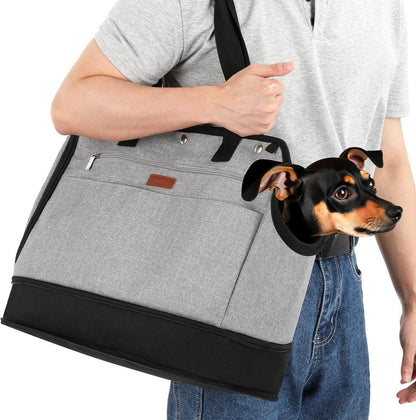 Hundetasche für Kleine Hunde 5kg, Höhenverstellbar, Tragbar, Organizer