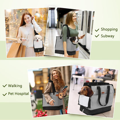 Hundetasche für Kleine Hunde 5kg, Höhenverstellbar, Transporttasche, Mehrere Fächer, Leicht & Tragbar