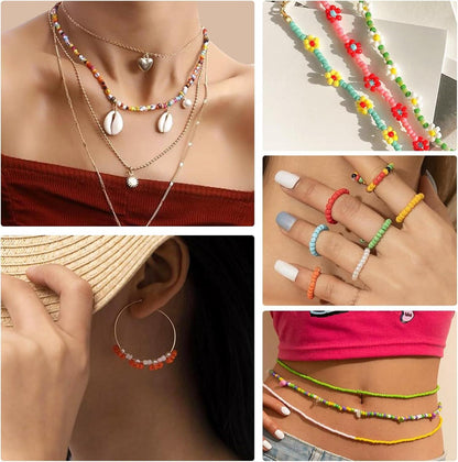 Perlen Armbänder Bastelset Pastell 24 Farben DIY Kit Weihnachten