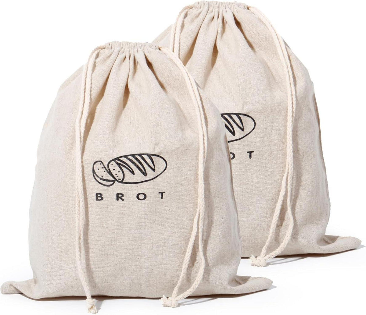 Leinen Brotbeutel Aufbewahrung Frischhalten Bread Bag 2er Set