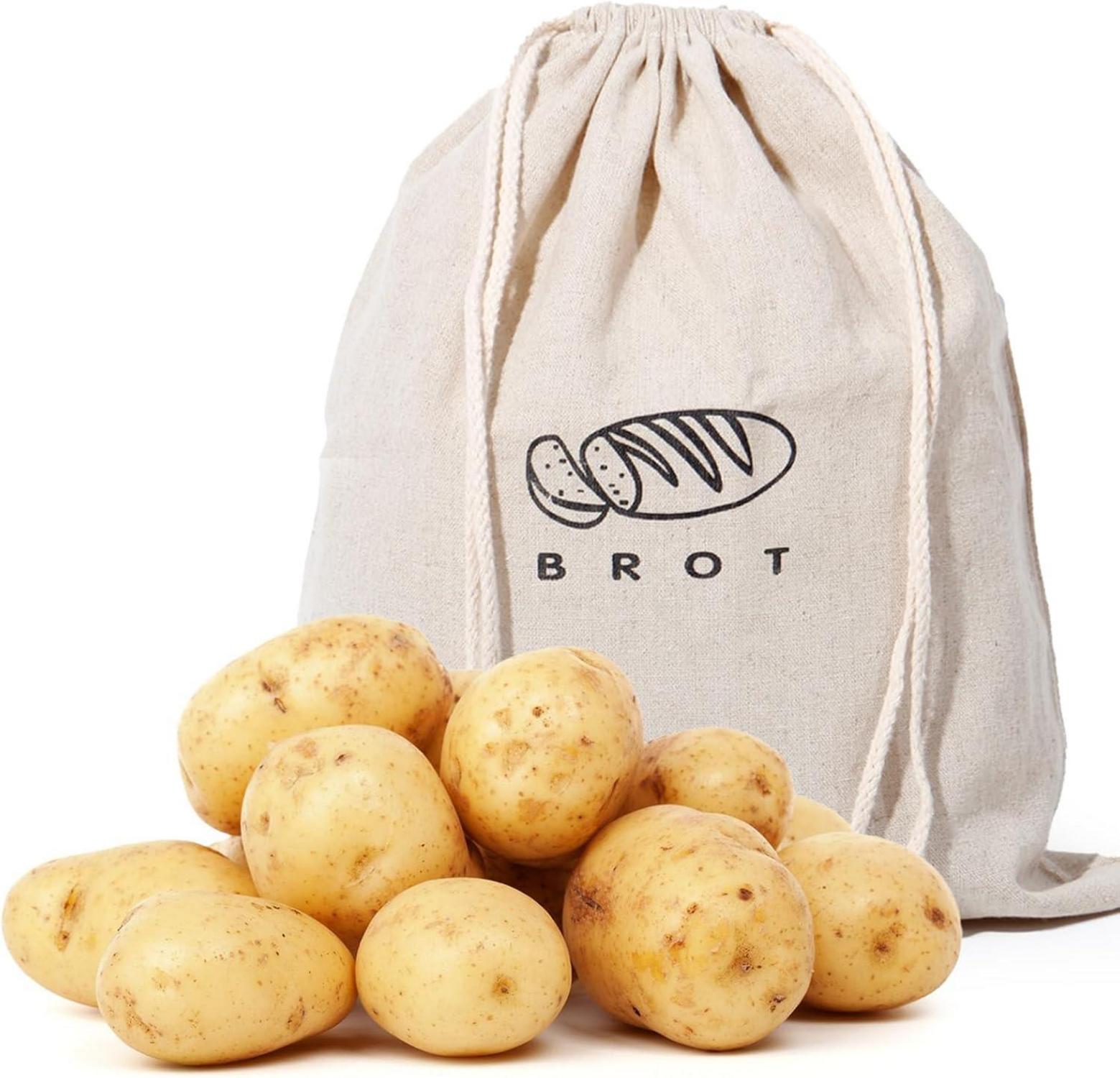 Leinen Brotbeutel Aufbewahrung Frischhalten Bread Bag 2er Set