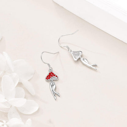 Tiere Dinosaurier Frosch Ohrringe Sterling Silber Pilz Schmuck