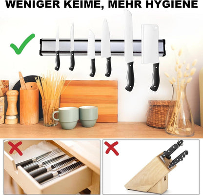 Herboom Magnetleiste Messerhalter Edelstahl Wandmontage 31.5x4.5cm