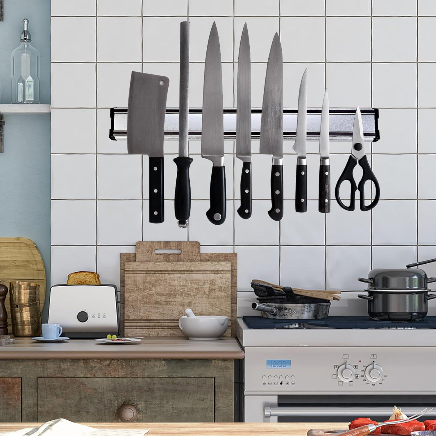 Magnetleiste Messer Edelstahl 31.5x4.5cm Wandmontage Magnet