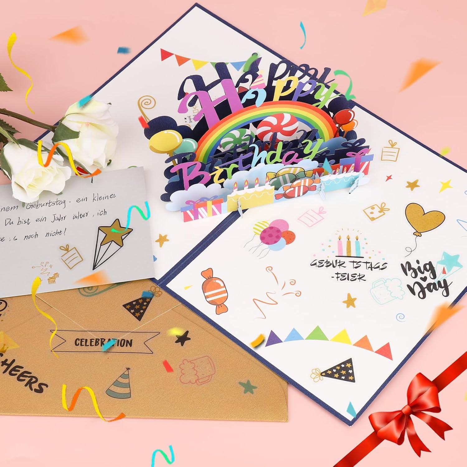 Geburtstag Sticker Set Aufkleber Fotoalbum Gästebuch 350 Stück Glitzer