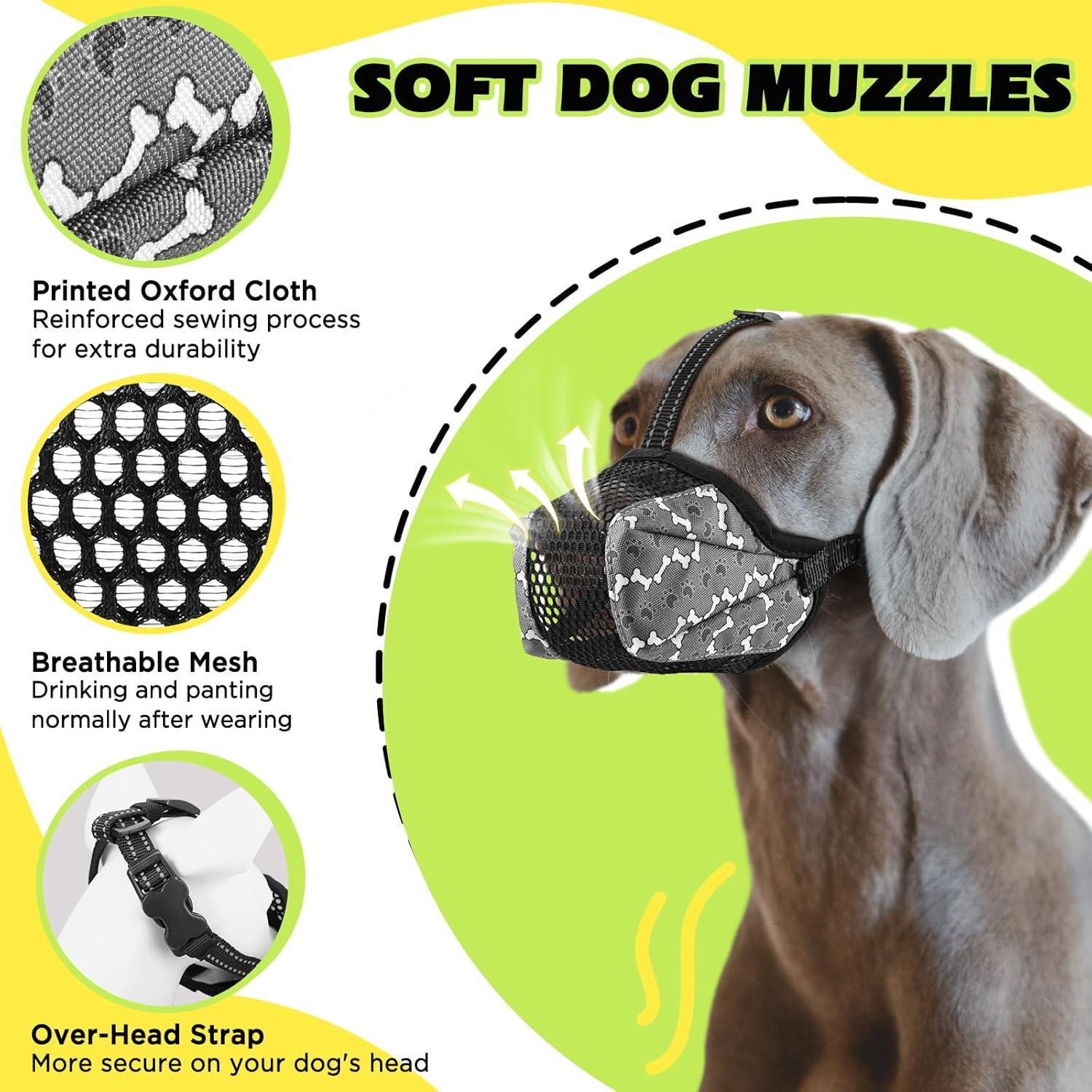 Maulkorb Hund Atmungsaktives Mesh Verstellbarer Schlaufe XXL