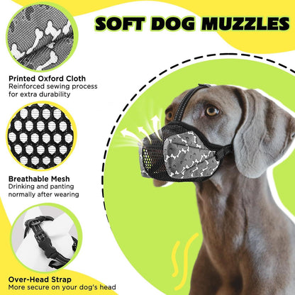 Maulkorb Hund Atmungsaktives Mesh Verstellbarer Schlaufe XXL
