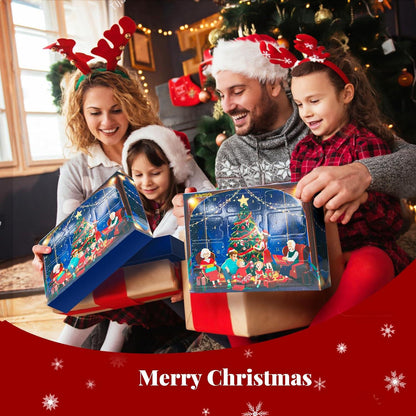 12 Paare Souarts Weihnachtssocken Adventskalender 2024 Damen Kuschelsocken