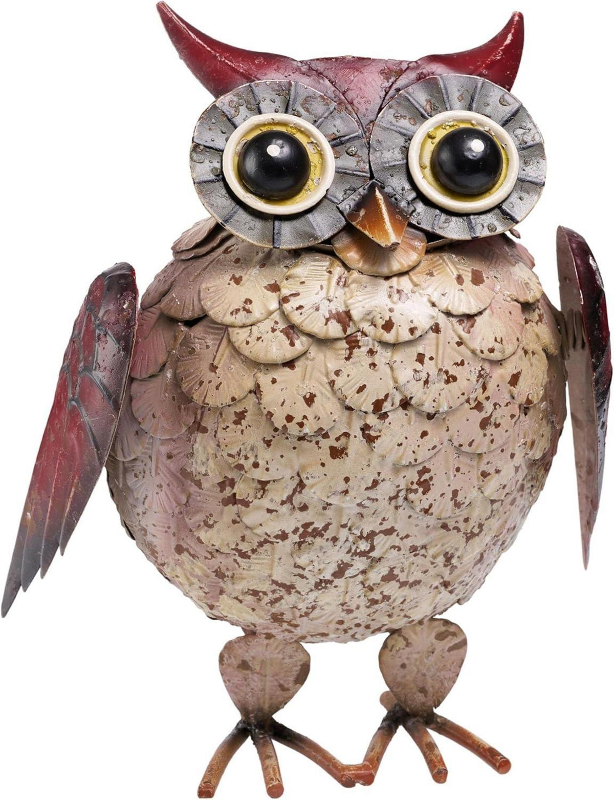 Herbst Deko Metall Eule Gartenfigur für draußen 18CM