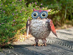 Herbst Deko Metall Eule Gartenfigur für draußen 18CM