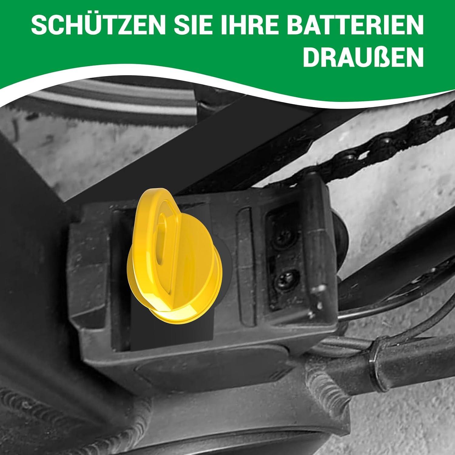 2er Kontaktschutz Abdeckung für Bosch E-Bike Akku, Gelb, UV-beständig