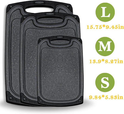 Schneidebrett Kunststoff Set 3er-Set Flexiblen Haken Anti-bakteriell