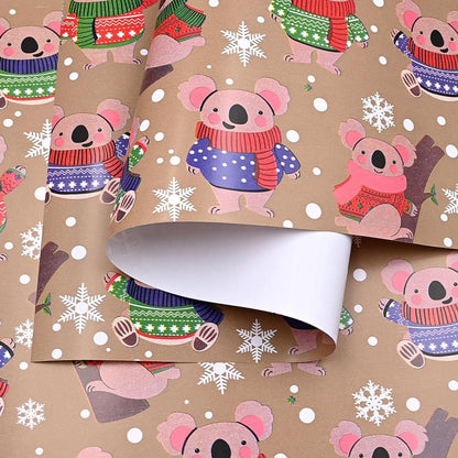 Weihnachtsgeschenkpapier Rolle 12m recycelbar festliches