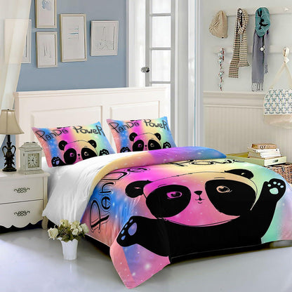 Kinder Bettwäsche Set Panda Motiv 135x200cm