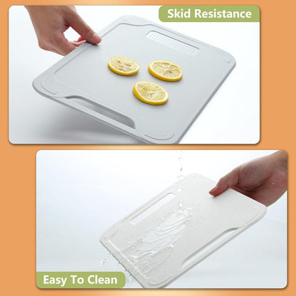 Schneidebrett Kunststoff 4-er Set DIY Easy Grip Antibakteriell nun mit