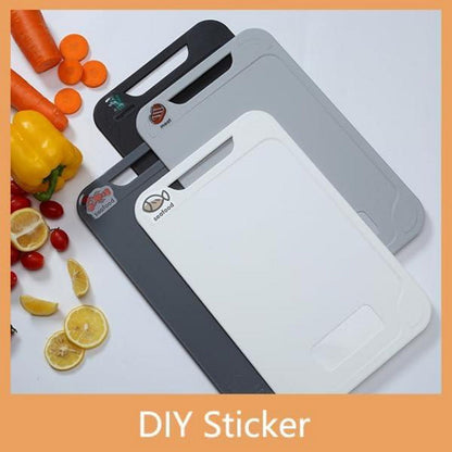 4er Schneidebrett Set Kunststoff DIY Aufkleber Antibakteriell