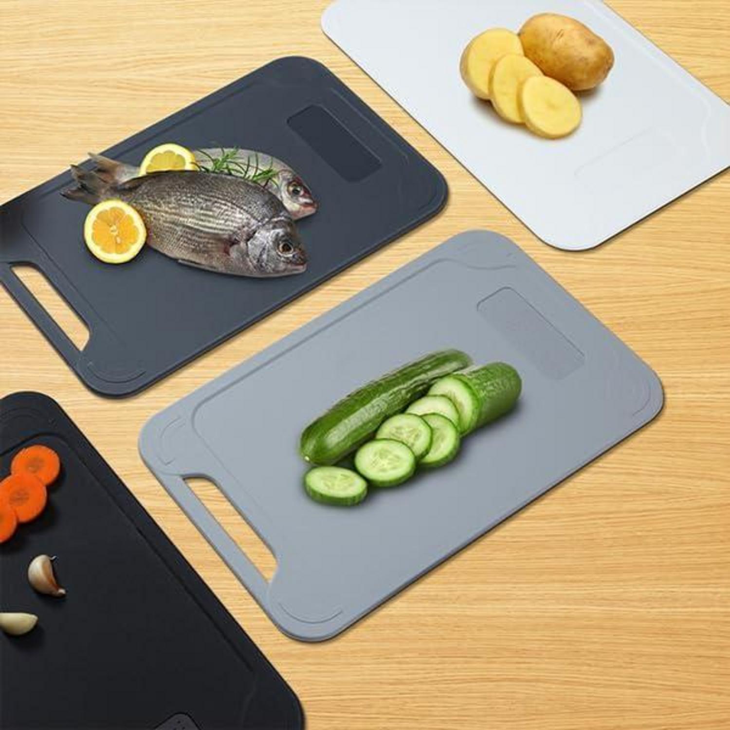 Schneidebrett Kunststoff 4-er Set mit DIY-Aufkleber antibakteriell