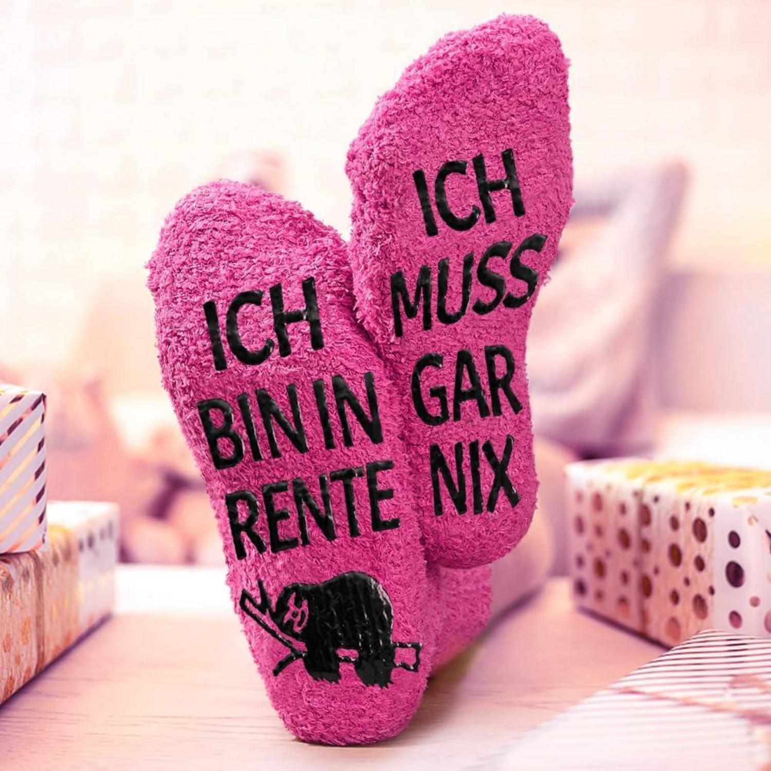 Lustige Ruhestand Geschenk Socken Frauen Rentner Stoppersocken Rente