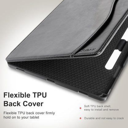 Hülle für Samsung Galaxy Tab S9 Plus 12,4 Zoll 2023 Schwarz