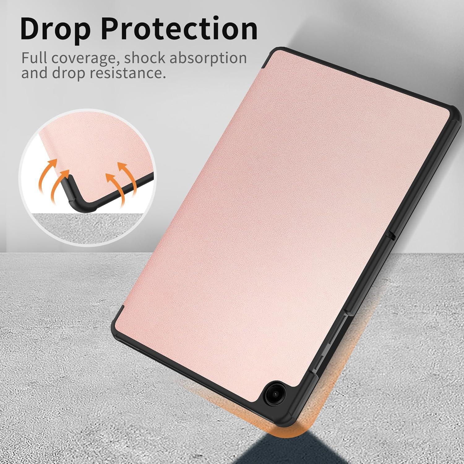Samsung Galaxy Tab A9+ Plus 11 Zoll 2023 Roségold Hülle Standfunktion