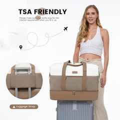 Moderne Damen Reisetasche mit Schuhfach und Kulturtasche