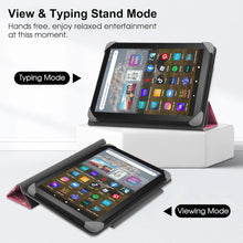 HoYiXi Universal 7-8 Zoll Tablet Hülle mit Ständer - Rosa