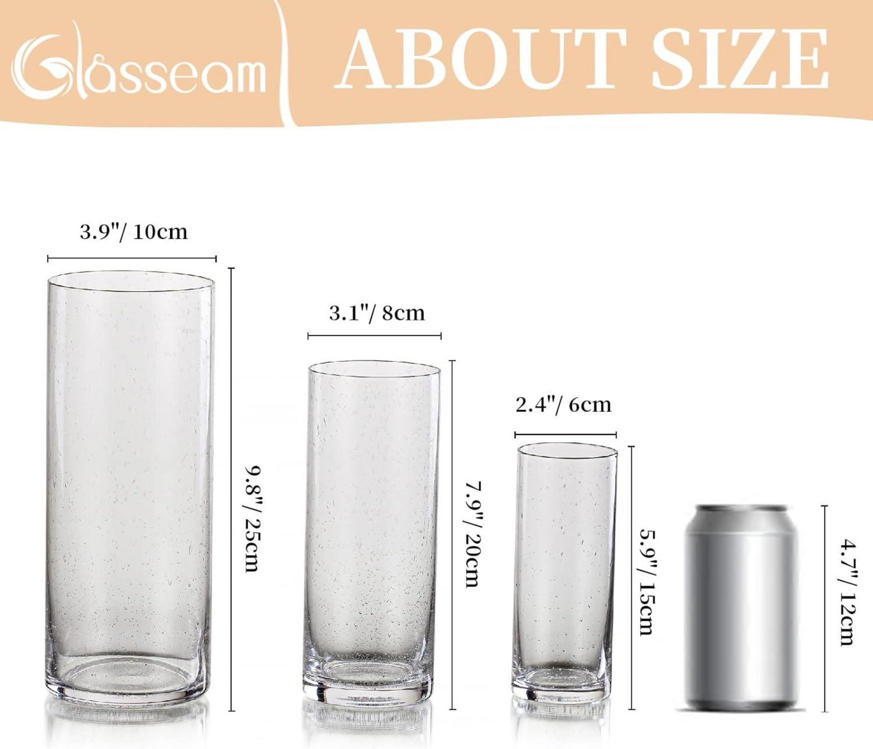 Glasseam Klar Glas Kerzenständer Set 6er Windlicht Vasen Deko