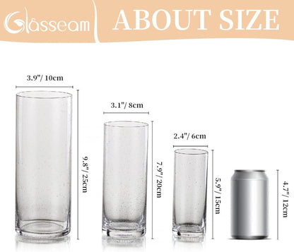 Glasseam Klar Glas Kerzenständer Set 6er Windlicht Vasen Deko