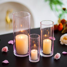 Kerzenhalter Set Glas Blau Windlichter Hochzeit Weihnachten