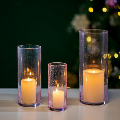 Kerzenhalter Set Glas Blau Windlichter Hochzeit Weihnachten