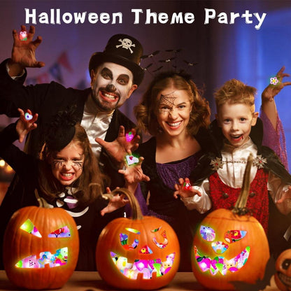 25 LED Blinkende Ringe Kinder Party Halloween Geschenke leuchten im Dunkeln