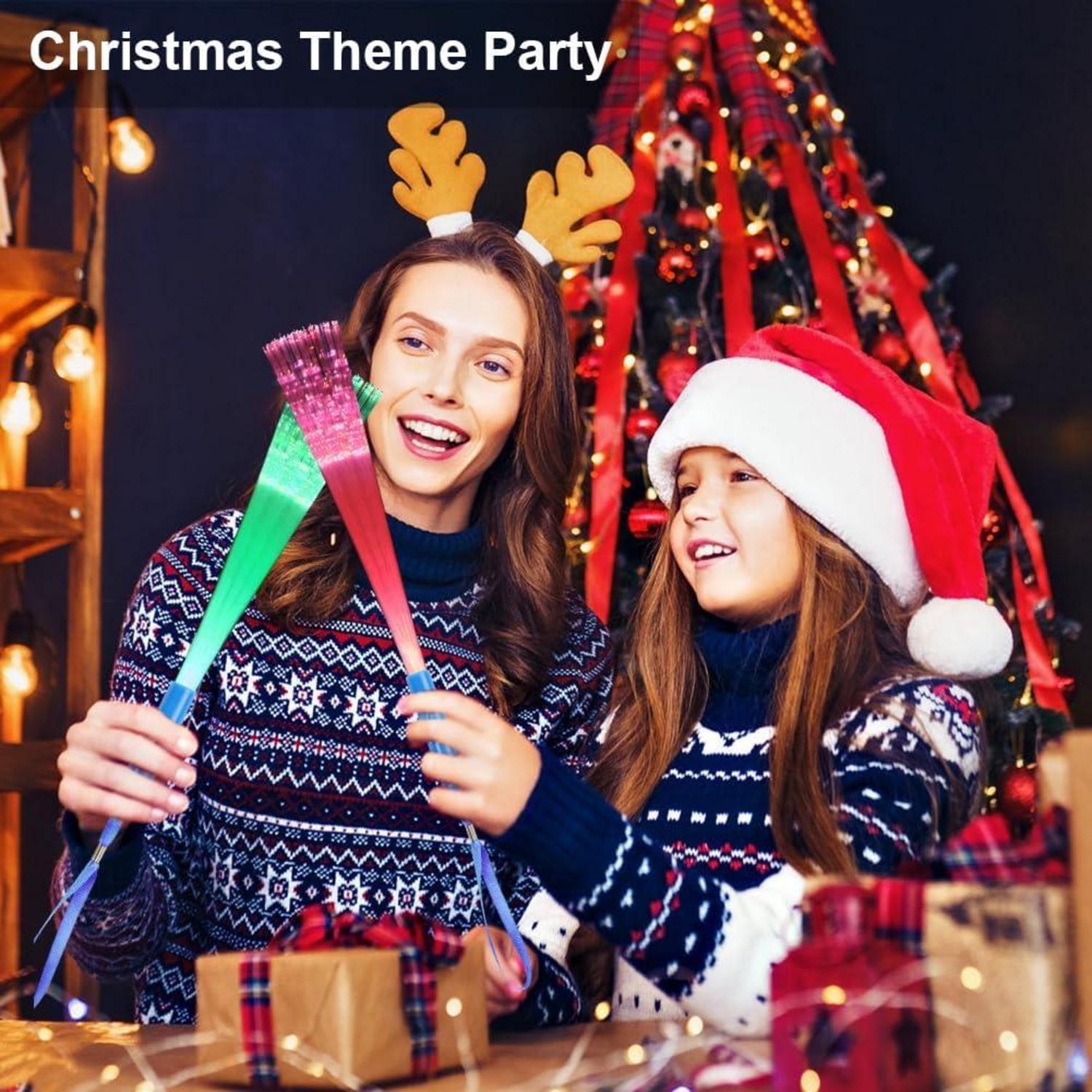 12er Set LED Leuchtstäbe Glasfaser Glow Partyzubehör für Kinder