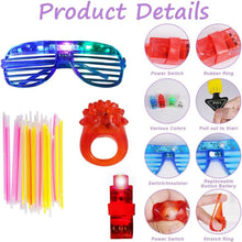 Ainiv 69er Party Set Knicklichter Neon Brille Ringe Glow