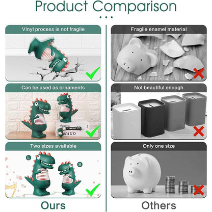 T-Rex Dinosaurier Sparschwein Grün Kinder ab 3 Jahre