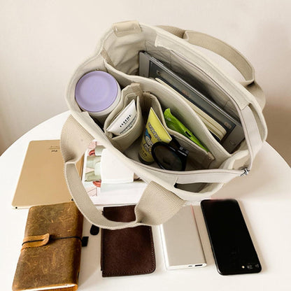Canvas Handtasche Damen Umhängetasche Schultertasche Shopper