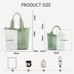 Canvas Handtasche Damen Umhängetasche Schultertasche Shopper