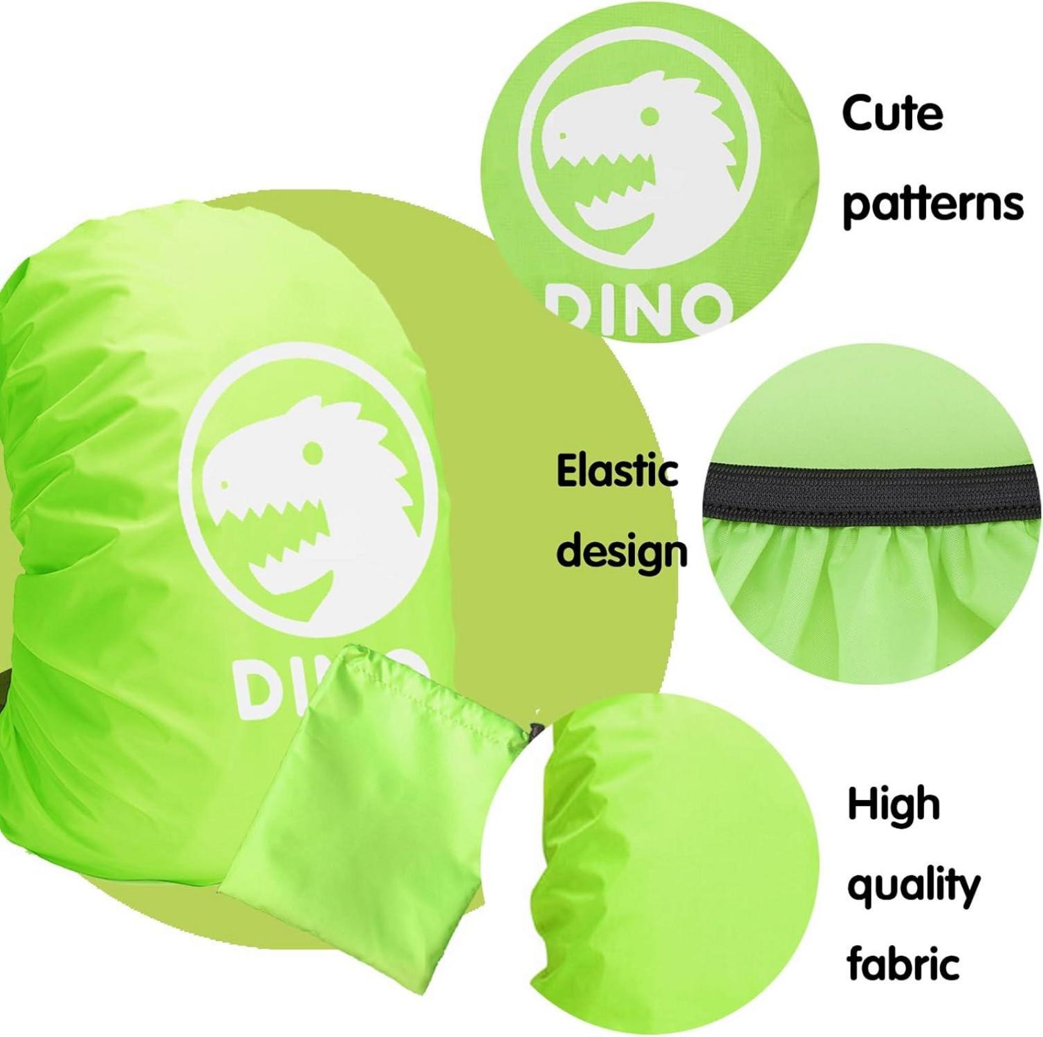 Regenschutz Schulranzen Rucksack 30-40L Dinosaurier Grün