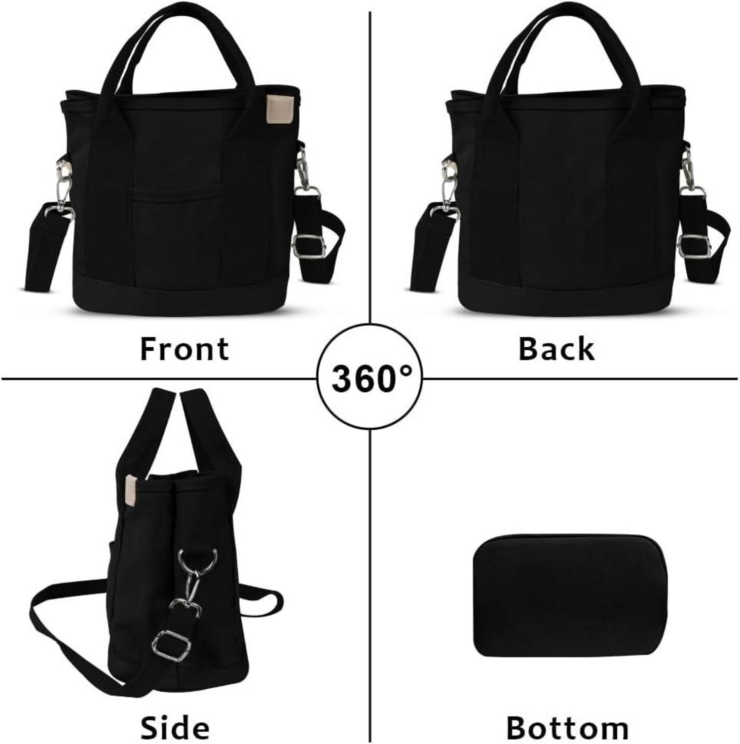 Canvas Handtasche Damen Umhängetasche Schultertasche Reißverschluss