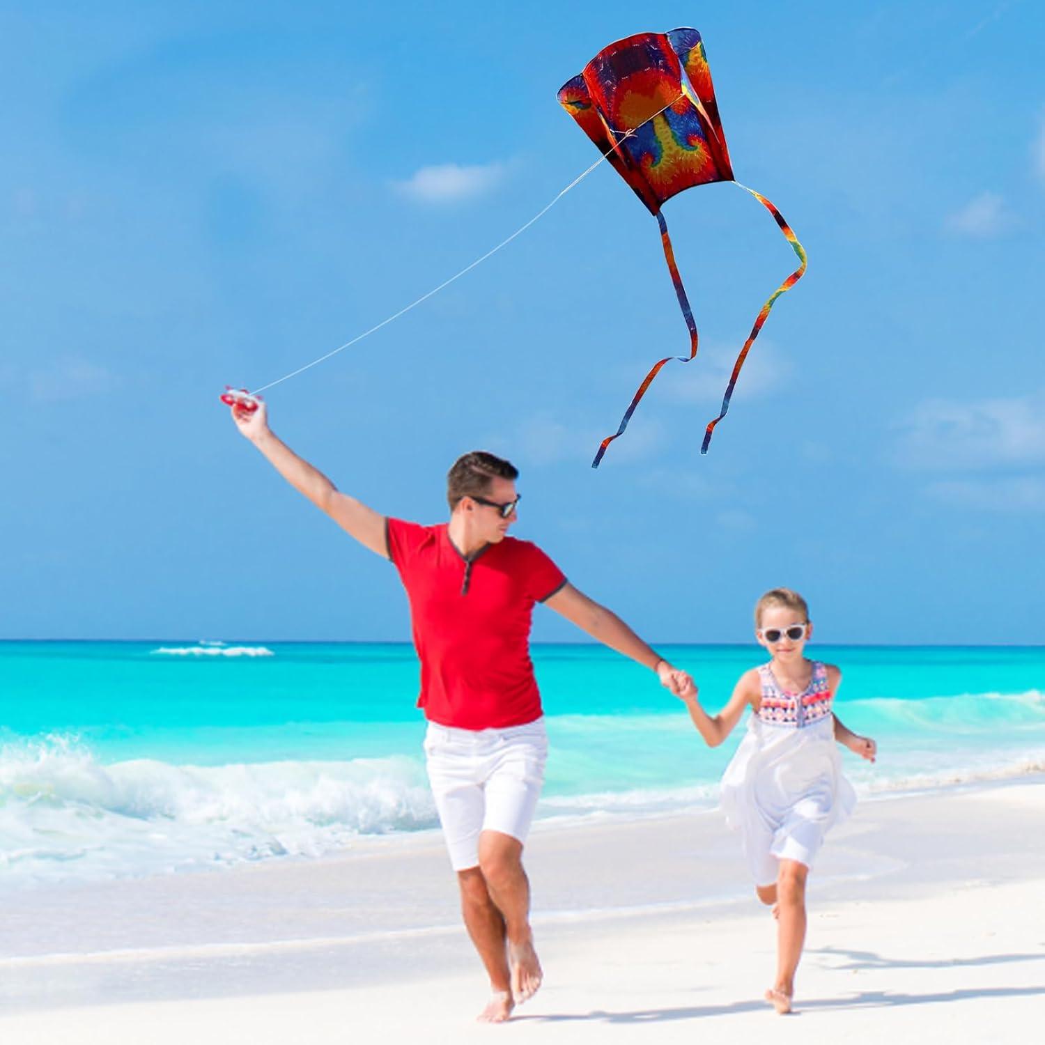 Regenbogen Kinder Drachen Outdoor Flugspielzeug mit Drachenschnur