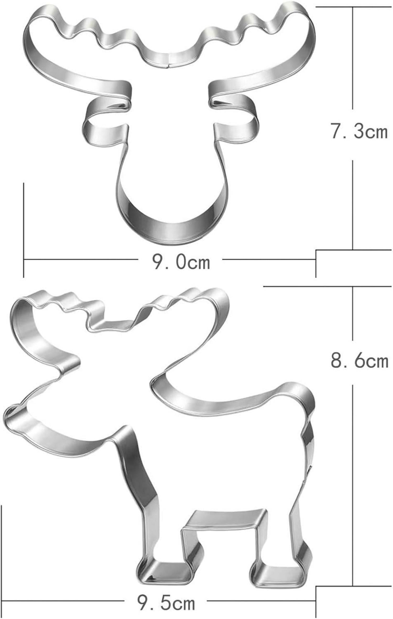 Weihnachts-Ausstechformen Set Rentier 2 Stück 9cm Kinder Plätzchen