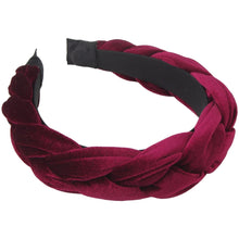 Geflochtenes Samt Stirnband elastisch Haarband Haarreif Cross Design