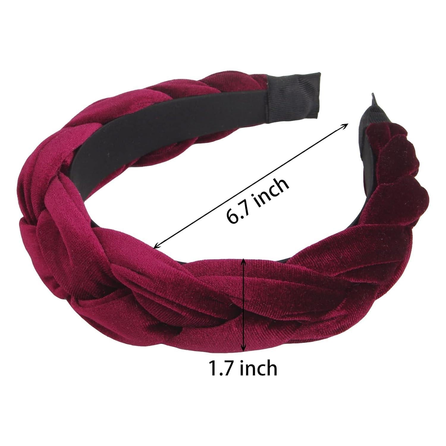 DRESHOW Geflochtenes Stirnband Samt Haarreif Elastisch Criss Cross Haarband Damen Haarschmuck
